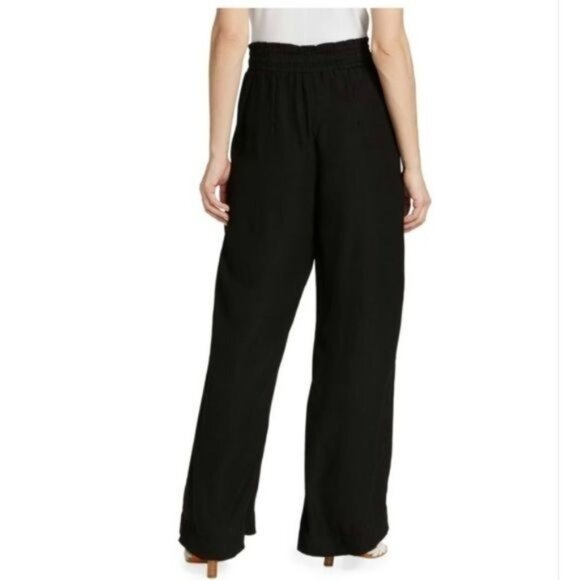 West Loop Black Gauze Palazzo with Gauze Smocked Waistban Wide Leg Pants… - Picture 7 of 7